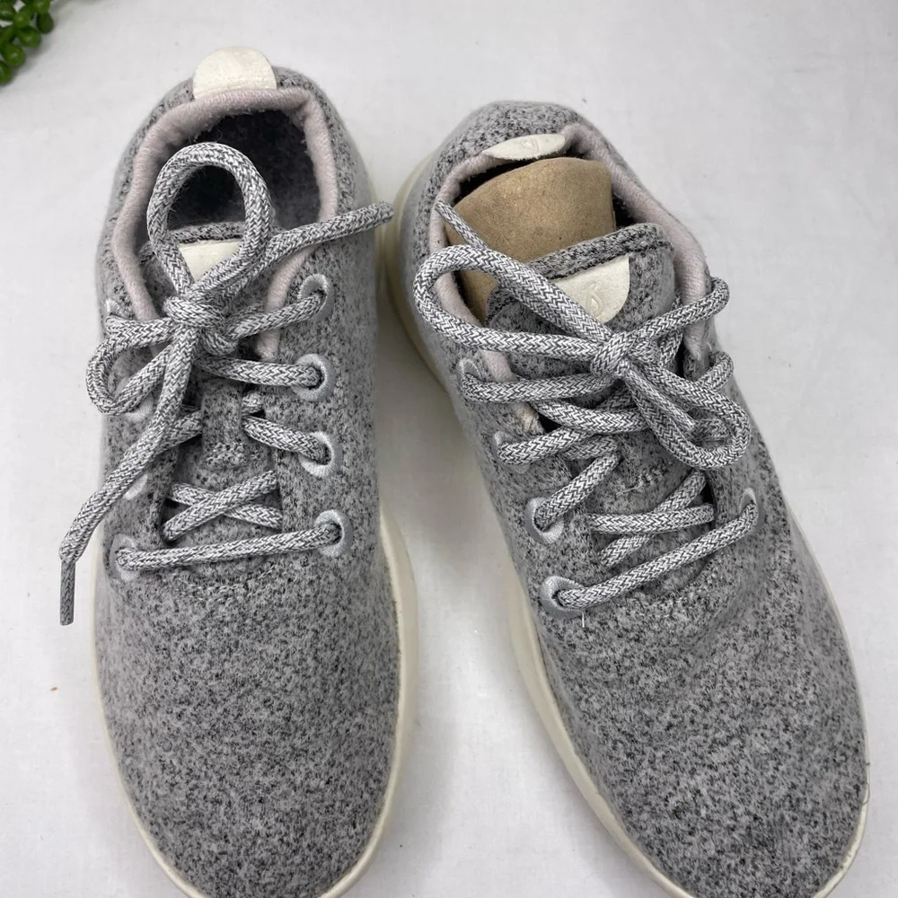 Allbirds wool runners Light dapple grey cream sole womens Tennis Shoe Sz 7. - Picture 3 of 11